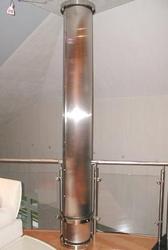 Облицовка труб,  колон,  лифтов нержавеющей сталью - foto 0