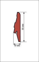 Плинтус МДФ ,  Европлинтус,  26 цветов. Высота 55,  82,  110 мм - foto 1