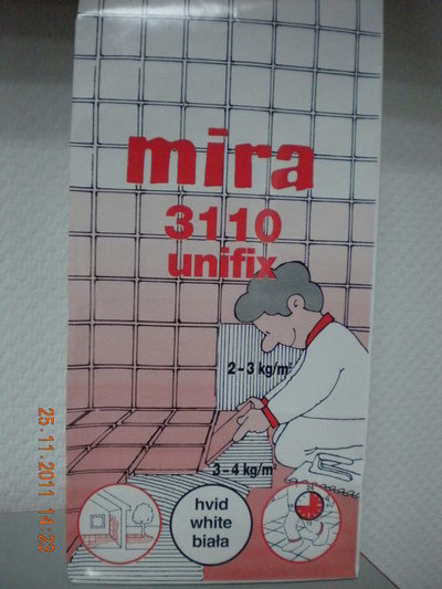 Клей для плитки mira 3110 unifix,  25 кг  (белый) - main