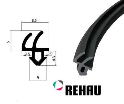 Ущільнювальна гума Rehau EPDM Оригінал чорна та сіра - main