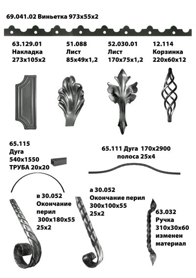 Кованные изделия в ассортименте - main