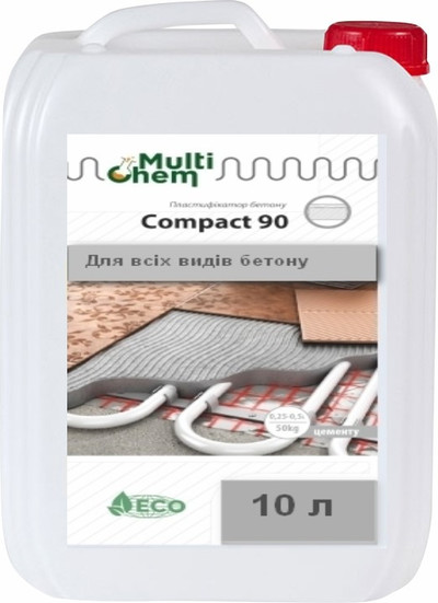 Пластификатор для бетона Compact-90 Euro, стяжки,  тротуарной плитки  - main