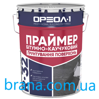 Праймер бітумно-каучуковий Ореол-1,  10 л - main