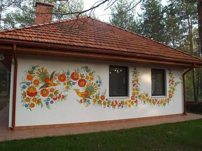 Сучасний будинок (котедж) в українському стилі із технічних конопель. - main