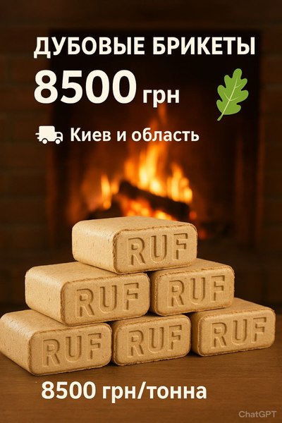 Дубові паливні брикети RUF - main